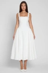 Leau Chloe Corset Midi Dress In White