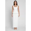 Leau Classic Column Maxi Skirt In White