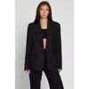 Leau Classic Column Oversized Blazer In Black