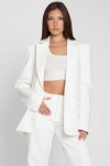 Leau Classic Column Oversized Blazer In White