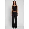 Leau Classic Column Straight Trousers In Black