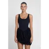 Leau Dasia Sculpt Drape Mini Dress In Black