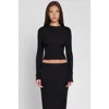 Leau Everyday Jersey Long Sleeve Top In Black