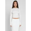 Leau Everyday Jersey Long Sleeve Top In White