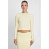 Leau Everyday Jersey Long Sleeve Top In Yellow