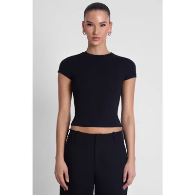 Leau Everyday Jersey Short Sleeve Top In Brown