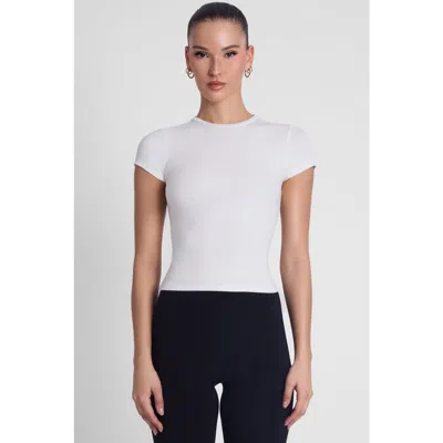 Leau Everyday Jersey Short Sleeve Top In White