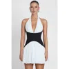 Leau Harper Corset Mini Dress In White