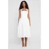 Leau Hart Halter Corset Midi Dress In White