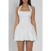 Leau Hyades Halter Corset Mini Dress In White