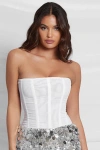Leau Muse Mesh Corset Top In White