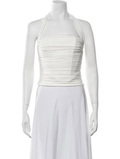 Pre-owned Leau Nylon Halterneck Top In Neutrals