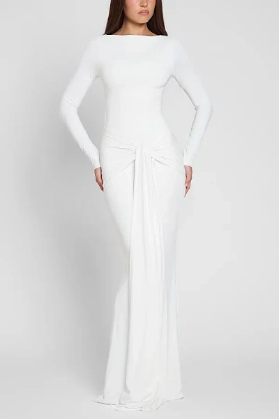 Leau Oasis Knot Maxi Dress In White, Women's At Urban Outfitters