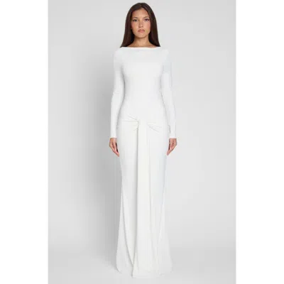 Leau Oasis Knot Maxi Dress In White