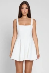 Leau Sloane Square Neck Corset Mini Dress In White