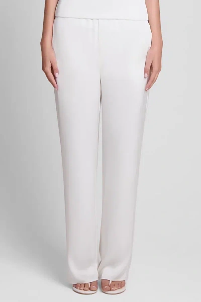 Leau Soho Satin Straight Leg Pants In White, Women's At Urban Outfitters