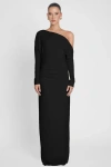 Leau Sola Slouchy Jersey Maxi Dress In Black