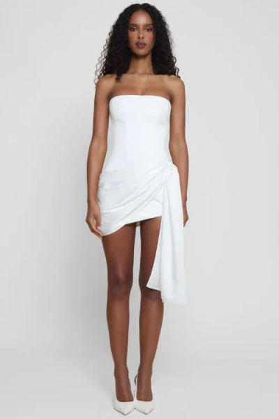 Leau Solara Satin Corset Dress In White