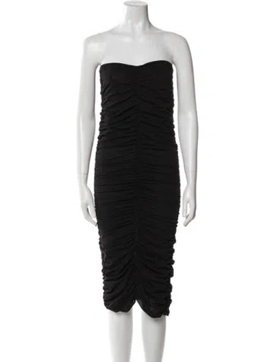 Pre-owned Leau Strapless Mini Dress In Black