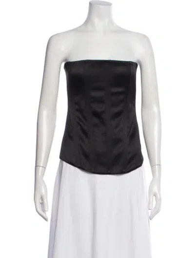 Pre-owned Leau Strapless Top W/ Tags In Black