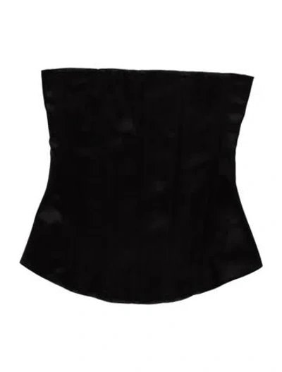 Pre-owned Leau Strapless Top W/ Tags In Black