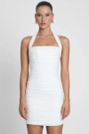 Leau Toulouse Halter Corset Mini Dress In White