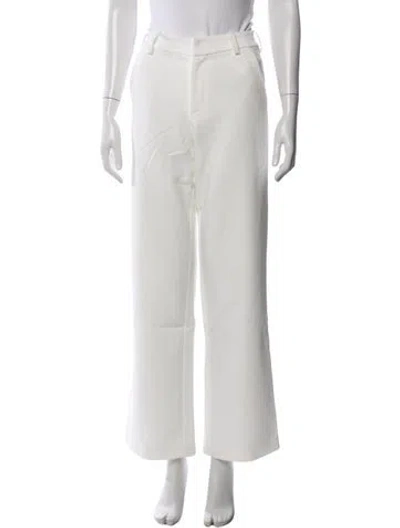 Pre-owned Leau Wide Leg Pants In White