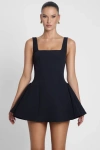 Leau Ysabelle Babydoll Corset Mini Dress In Blue