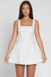 Leau Ysabelle Babydoll Corset Mini Dress In White