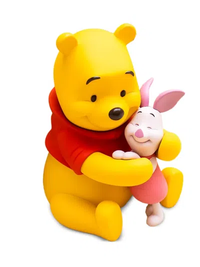 Leblon Delienne Winnie The Pooh & Piglet Sculpture Figurine In Yellow