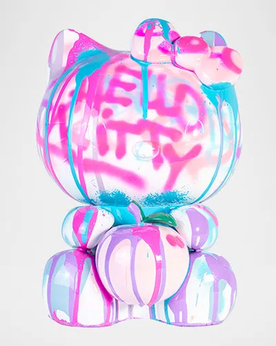 Leblon Delienne X Nasty Hello Kitty Graffiti 2 Small Sculpture In Multi