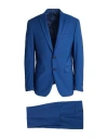 Lebole Man Suit Blue Size 44 Polyester, Viscose, Elastane