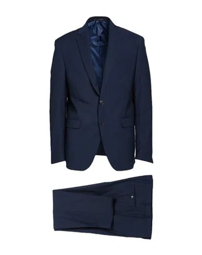 Lebole Man Suit Midnight Blue Size 44 Polyester, Viscose, Elastane