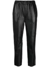 Lebrand High-rise Slim-fit Biker Trousers In Black
