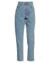 Lebrand Woman Jeans Blue Size 4 Cotton In Blue