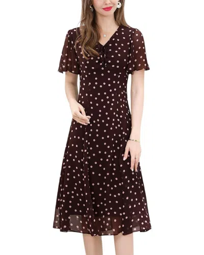 Lebrin Atelier Midi Dress In Brown