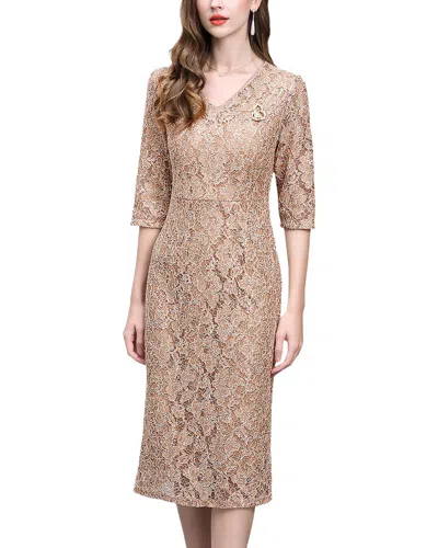 Lebrin Atelier Midi Dress In Brown