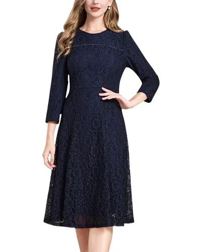 Lebrin Atelier Midi Dress In Blue