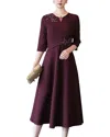 Lebrin Atelier Midi Dress In Burgundy