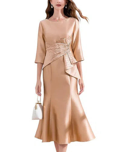 Lebrin Atelier Midi Dress In Neutral