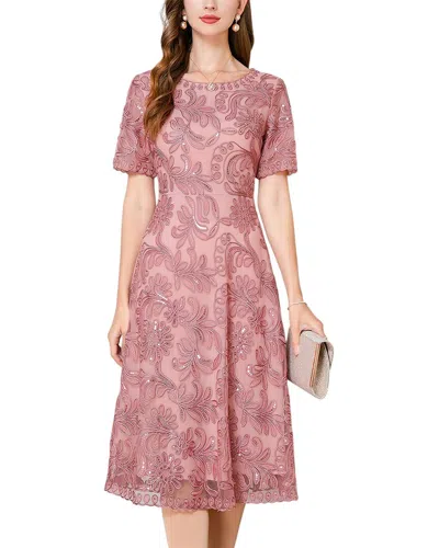 Lebrin Atelier Midi Dress In Pink
