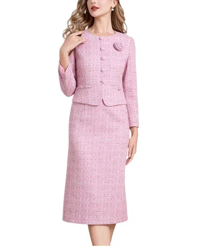 Lebrin Atelier Midi Dress In Pink