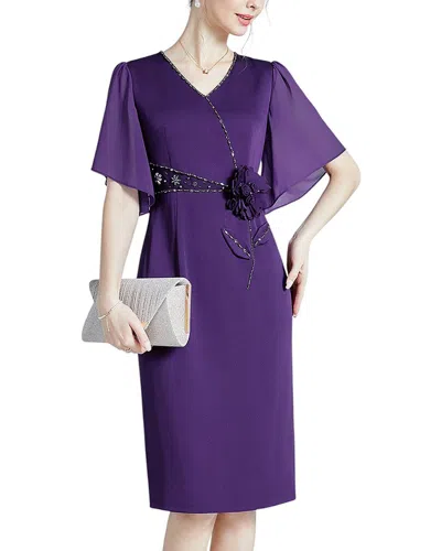 Lebrin Atelier Midi Dress In Purple