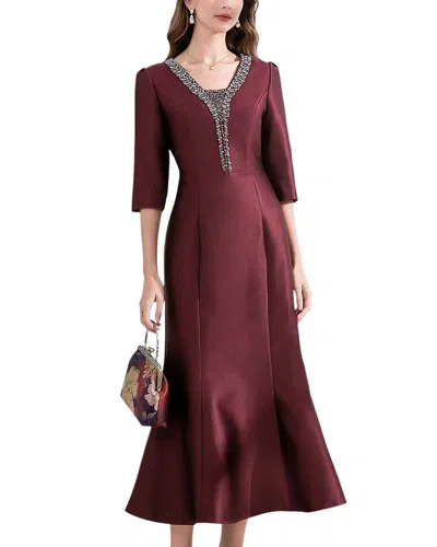 Lebrin Atelier Midi Dress In Red