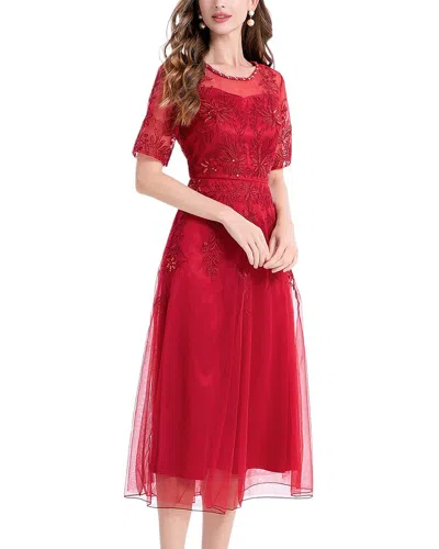 Lebrin Atelier Midi Dress In Red