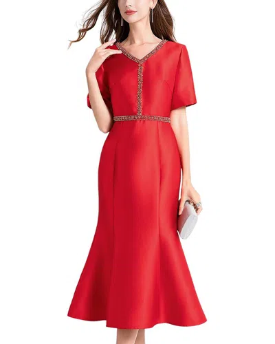 Lebrin Atelier Midi Dress In Red