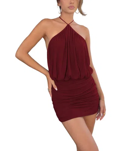 Lebrin Atelier Mini Dress In Burgundy
