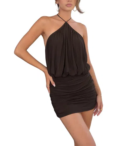 Lebrin Atelier Mini Dress In Burgundy