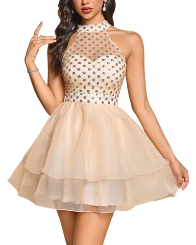 Lebrin Atelier Mini Dress In Neutral