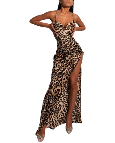 Lebrin Atelier Printed Maxi Dress In Neutral